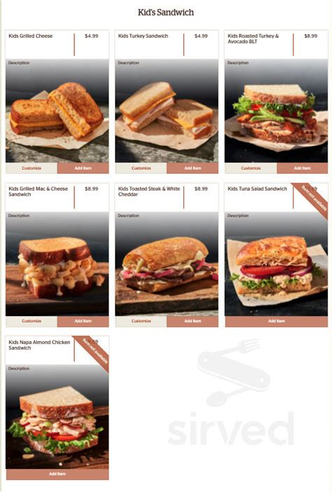 panera bread malta menu